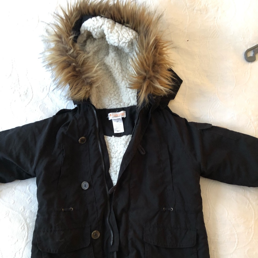 Hippototamus hooded Sherpa linned anorak kids